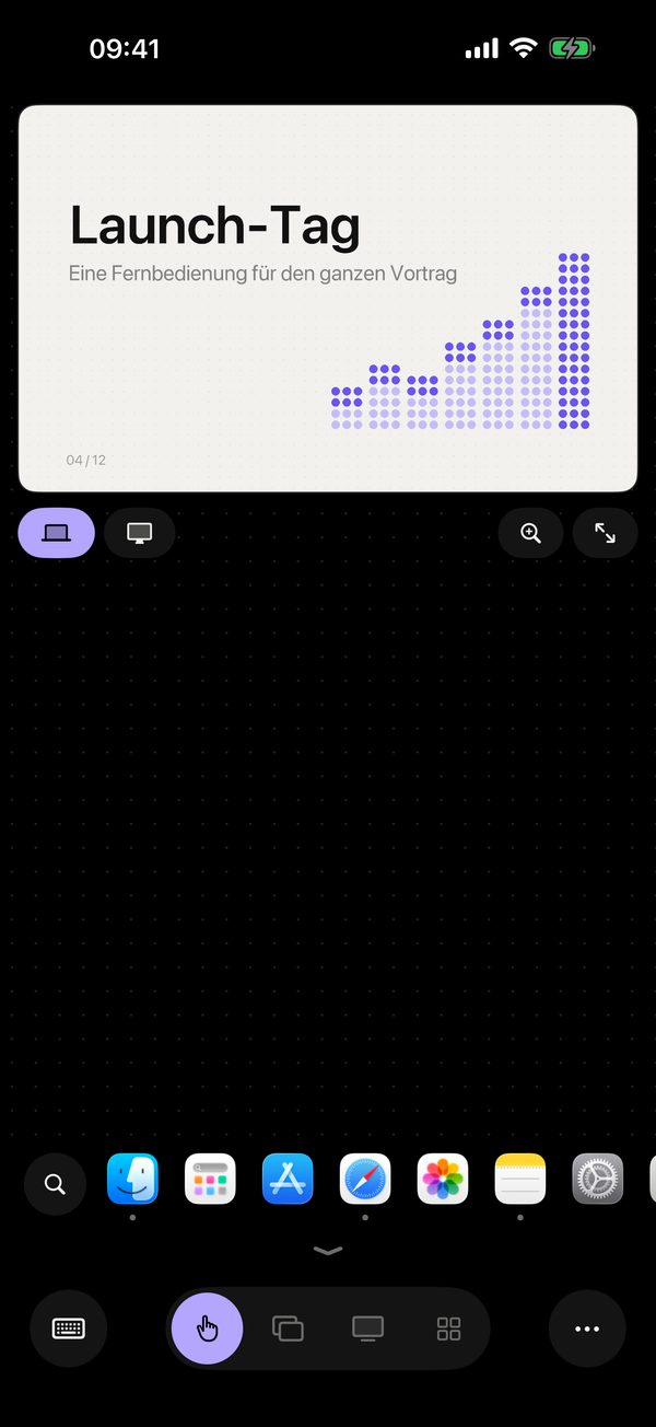 Remolo auf dem iPhone, Modus Trackpad