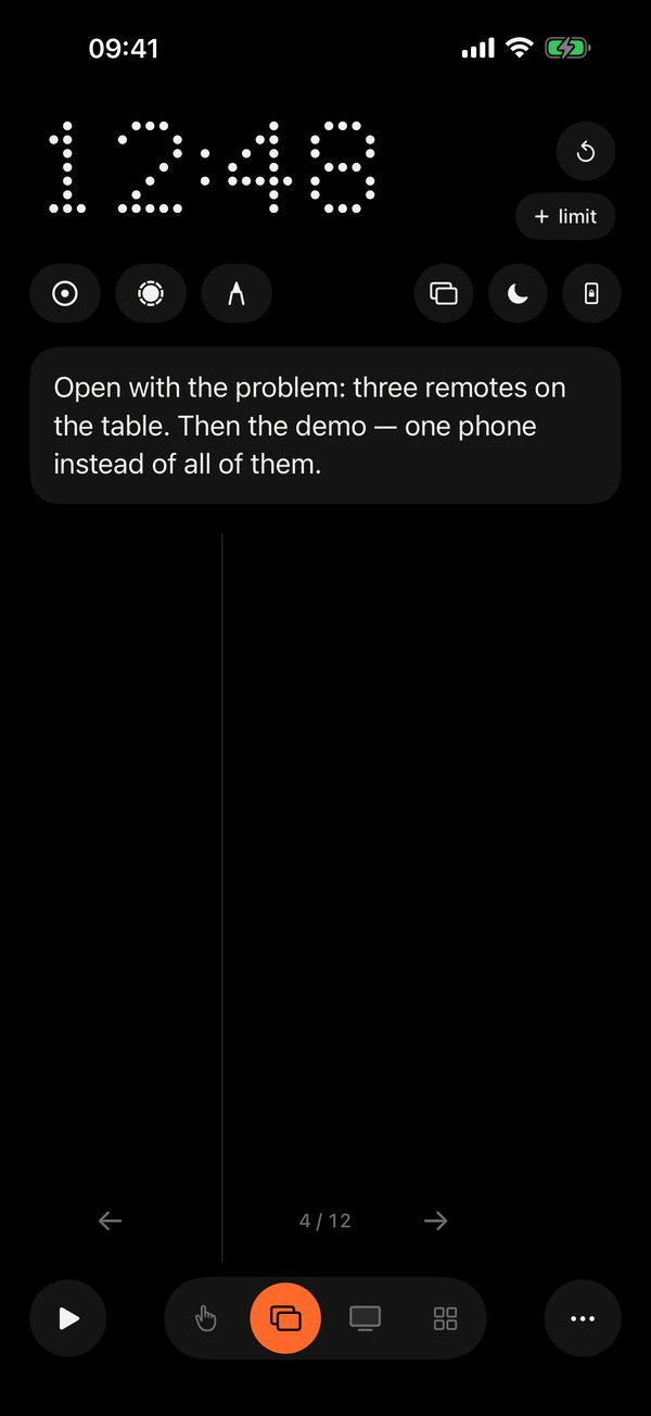 Remolo on iPhone, Slides