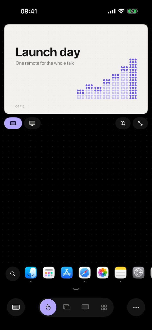 Remolo on iPhone, Trackpad