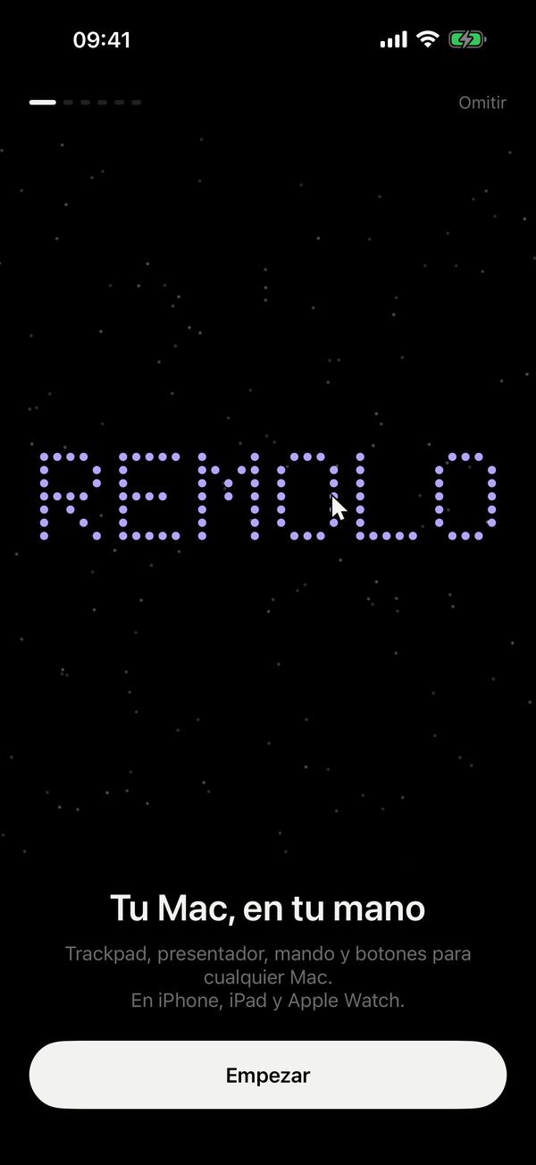 Primera pantalla de Remolo
