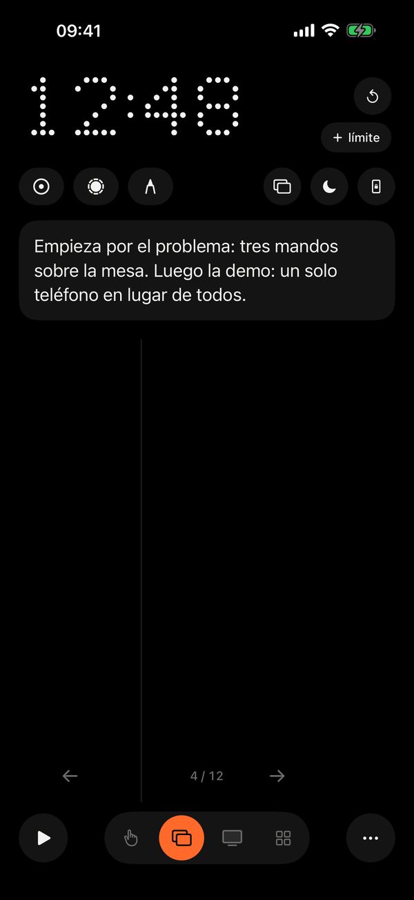 Remolo en el iPhone, modo Diapositivas